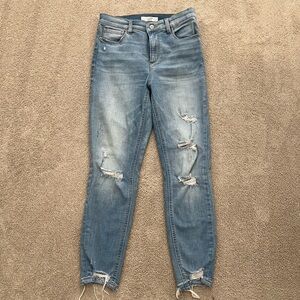 Dynamite Light Blue Distressed Skinny Jeans
